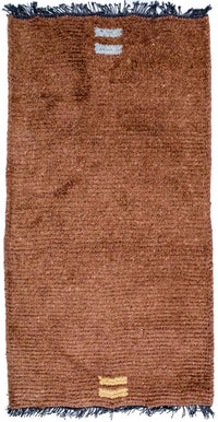 Tapis Népalais - 140 x 70 cm - marron
