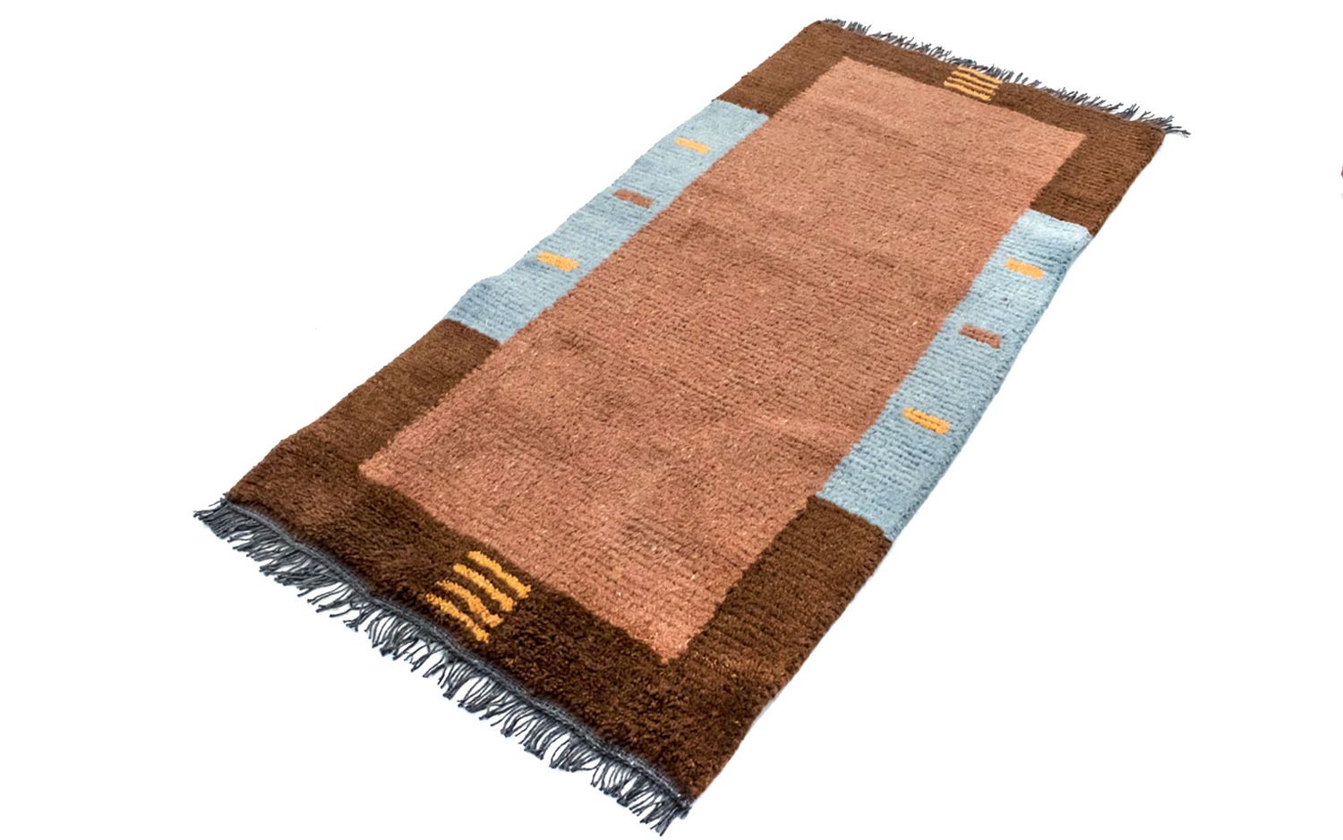 Nepal Teppich 140 x 70 cm - braun
