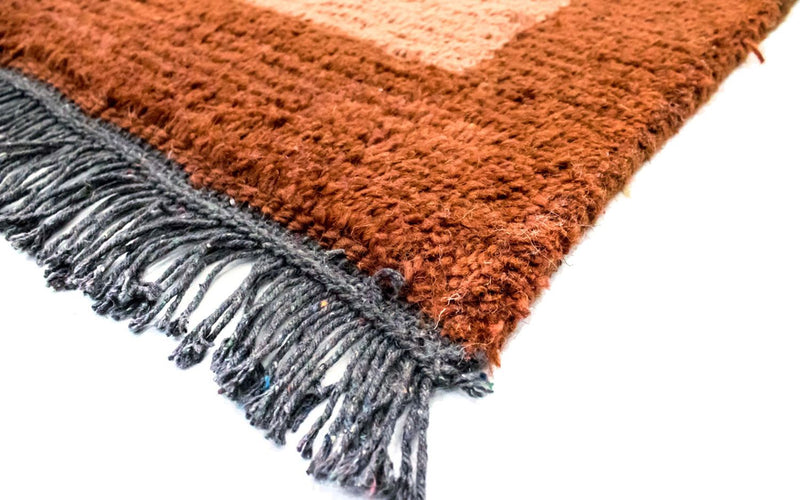 Nepal Teppich 140 x 70 cm - braun