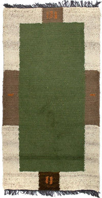 Tapis Népalais - 140 x 70 cm - vert