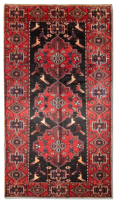 Hamadan Teppich 153x302cm - Perserteppich - blau