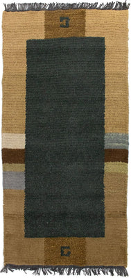 Nepal Teppich 140 x 70 cm - blau