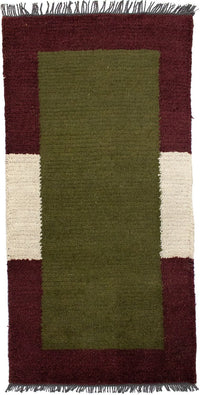 Tapis Népalais - 140 x 70 cm - vert