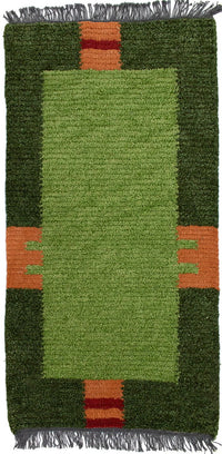 Tapis Népalais - 140 x 70 cm - vert