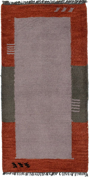 Nepal Teppich 140 x 70 cm - rosa