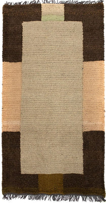 Nepal Teppich 140 x 70 cm - beige