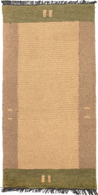 Tapis Népalais - 140 x 70 cm - marron clair
