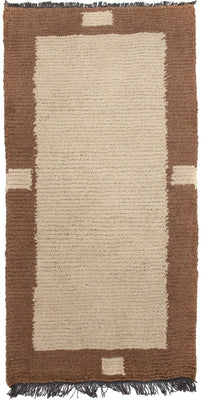 Nepal Teppich 140 x 70 cm - beige