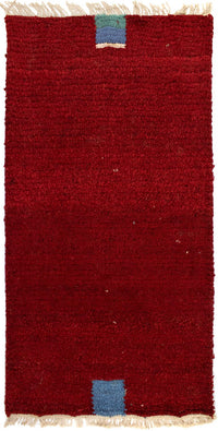 Tapis Népalais - 140 x 70 cm - rouge