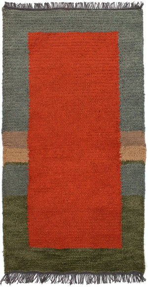 Nepal Teppich 140 x 70 cm - rot