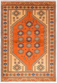 Tapis Turkaman - 184 x 127 cm - orange