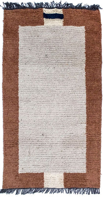 Nepal Teppich 140 x 70 cm - beige