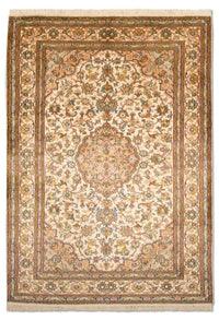 Tapis en soie - Soie du Cachemire - 184 x 124 cm - beige