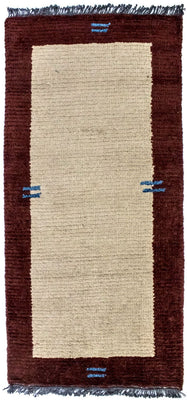 Nepal Teppich 140 x 70 cm - beige
