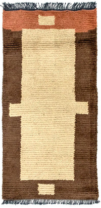 Tapis Népalais - 140 x 70 cm - beige