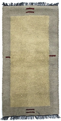 Nepal Teppich 140 x 70 cm - beige