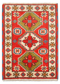 Tapis oriental - 92 x 65 cm - rouge