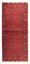 Tappeto Turkaman 86x201cm - Tappeto persiano - Passatoia / Rosso / 86 x 201 cm Passatoia