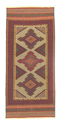 Tapis de couloir Tapis Kelim - Oriental - 191 x 88 cm - marron