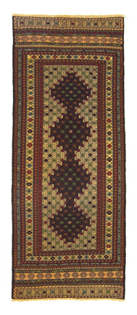 Tapis de couloir Tapis Kelim - Oriental - 202 x 84 cm - bleu