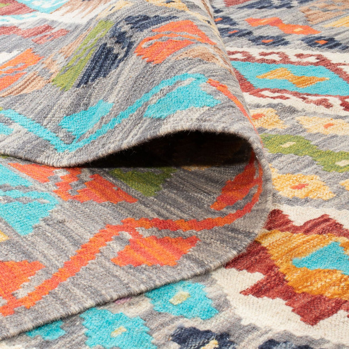 Kelim Teppich - Splash - 251 x 176 cm - mehrfarbig