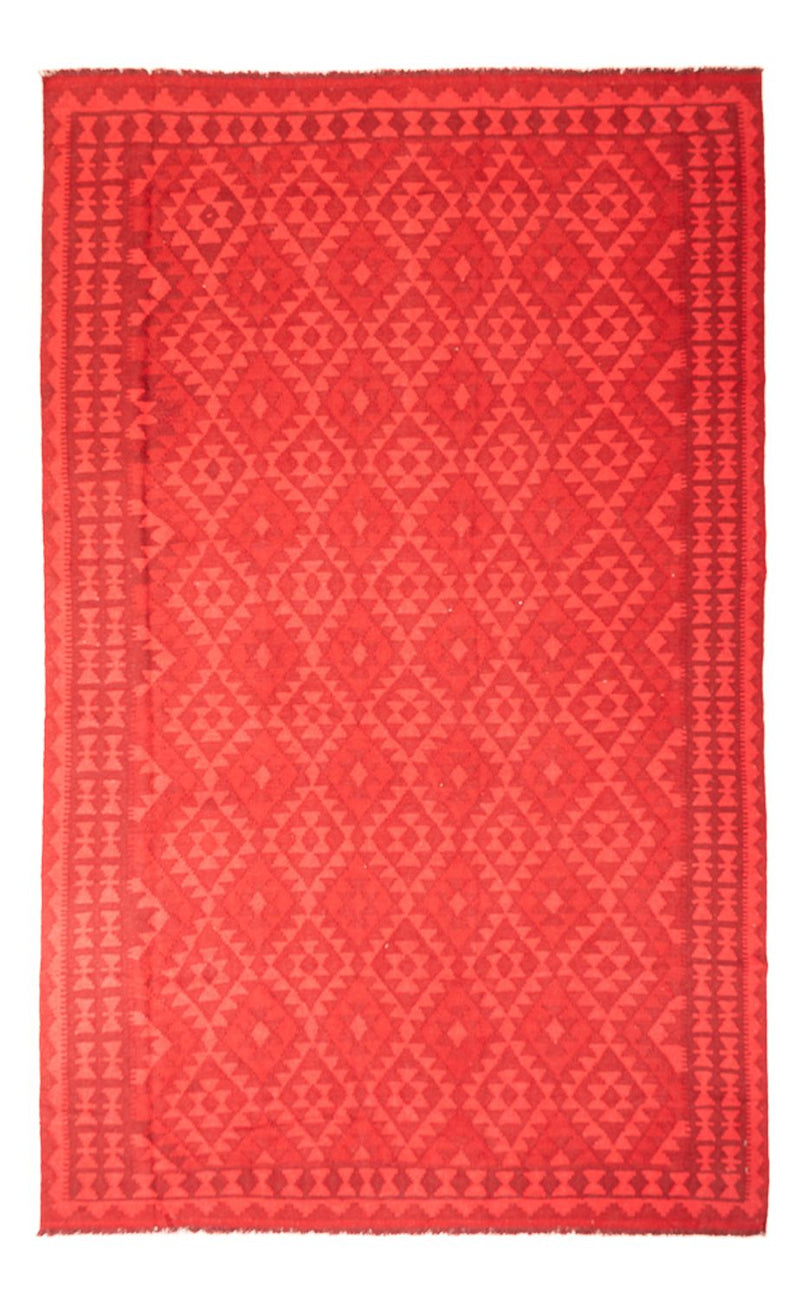 Tapis Kelim - Tendance - Vintage/Overdyed - 291 x 193 cm - rouge