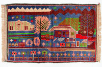 Tapis Belutsch - 135 x 89 cm - multicolore