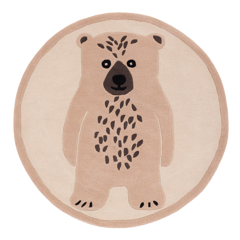 Orso Polare Tappeto per Bambini Rotondo