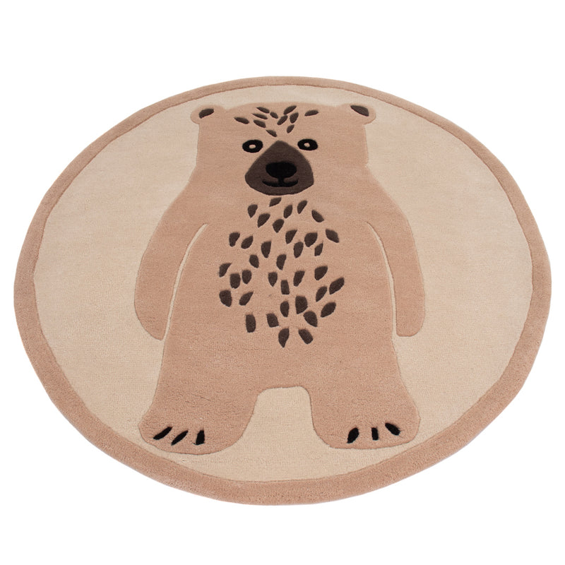 Orso Polare Tappeto per Bambini Rotondo