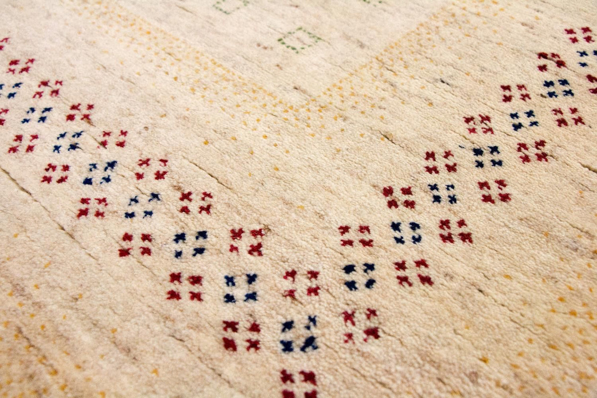 Gabbeh Teppich - Loribaft Indus 400 x 300 cm - beige