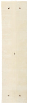 Tapis Gabbeh indien Tapis Sahara - Tapis en laine - Tapis de couloir / Beige / 80 x 300 cm Tapis de couloir