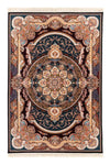 Perserteppich Aime - Rechteckig / Dunkelblau / 100 x 150 cm Rechteckig