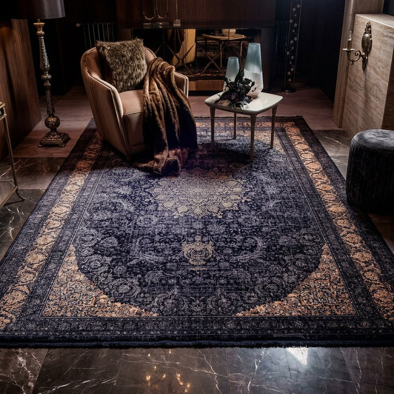 Tapis oriental tissé Golden Glam