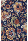 Wollteppich WhispersofSpring - Rechteckig / Blau / 160 x 230 cm Rechteckig