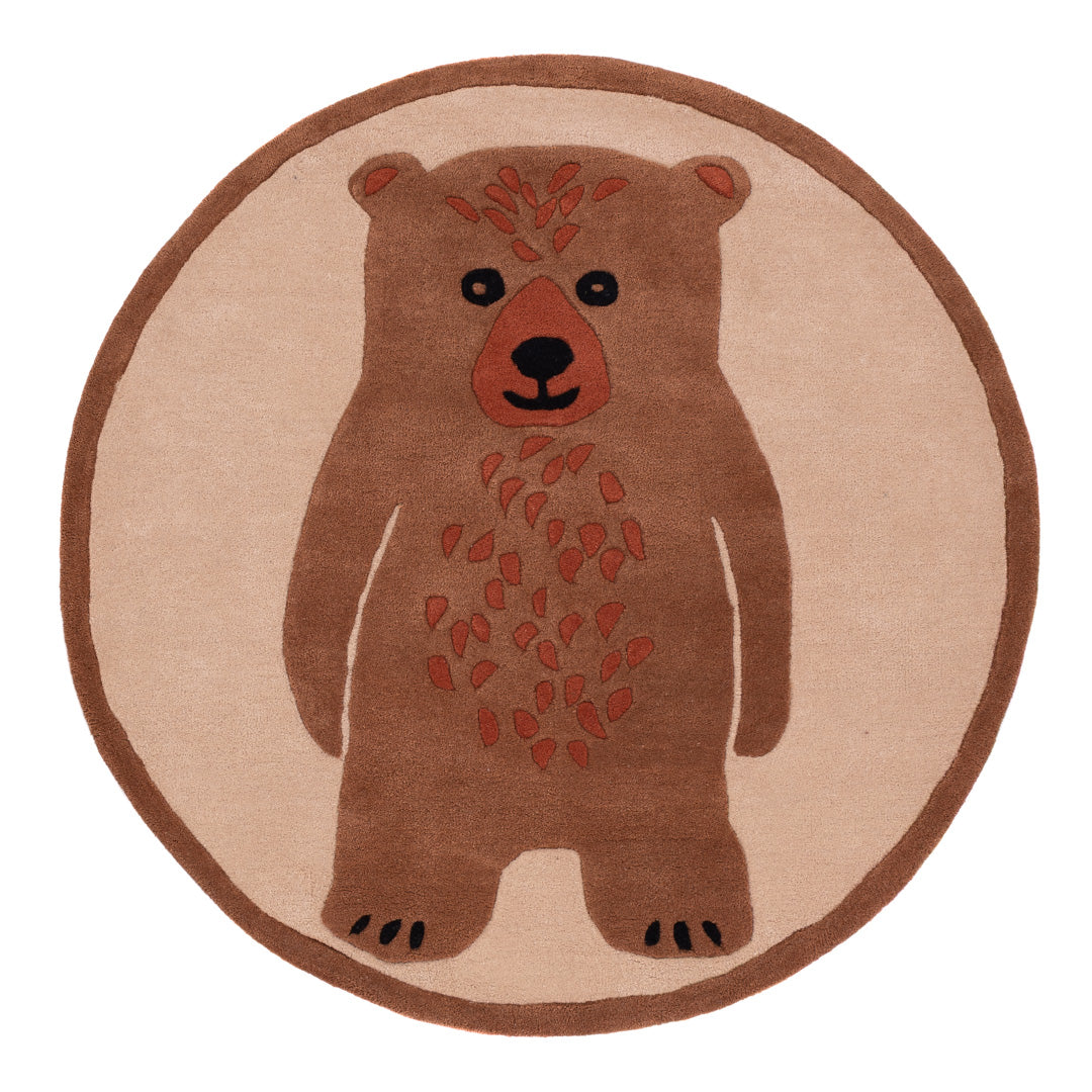 Orso Polare Tappeto per Bambini Rotondo