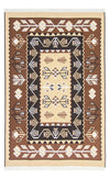 Kilim moderne Tapis Ramiro - Rectangle / Marron / 120 x 180 cm Rectangle