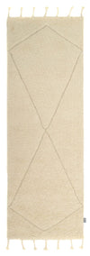 Tapis en laine Berber Whispers - Tapis en laine - Tapis de couloir / Crème / 80 x 300 cm Tapis de couloir