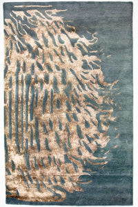 Tapis design - 242 x 153 cm - bleu