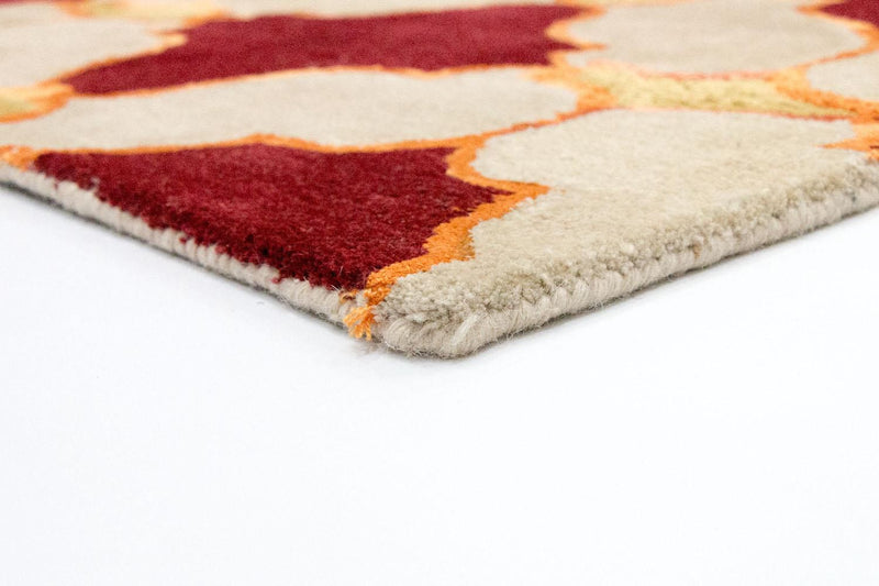 Wollteppich 243 x 152 cm Wohnzimmer Teppich