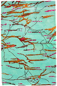 Tapis design - 248 x 154 cm - turquoise