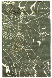 Tapis design - 243 x 154 cm - vert