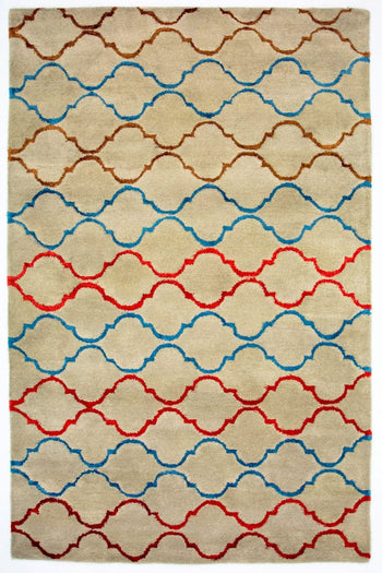 Wollteppich 241 x 150 cm Teppich Wohnzimmer
