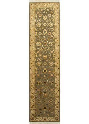 Tapis de couloir Tapis en laine - 300 x 75 cm - vert