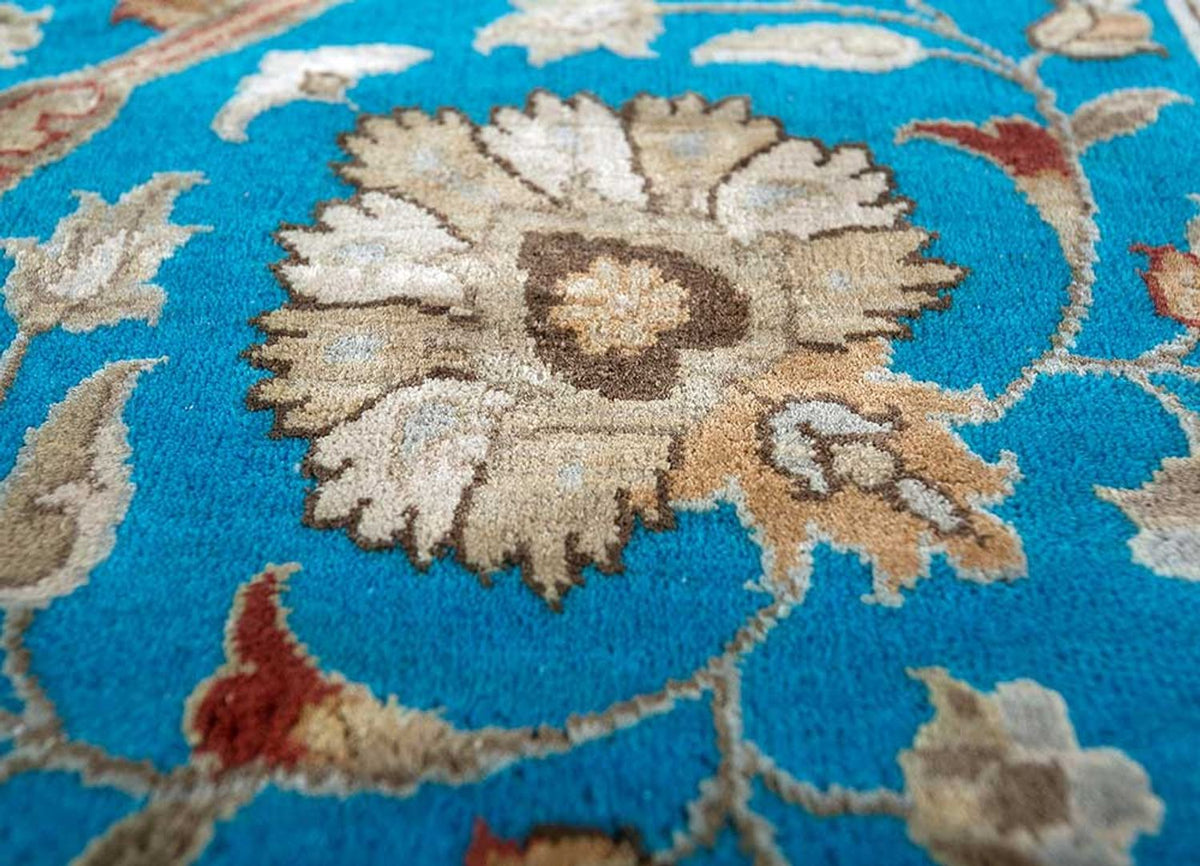 Wollteppich - 300 x 240 cm - blau