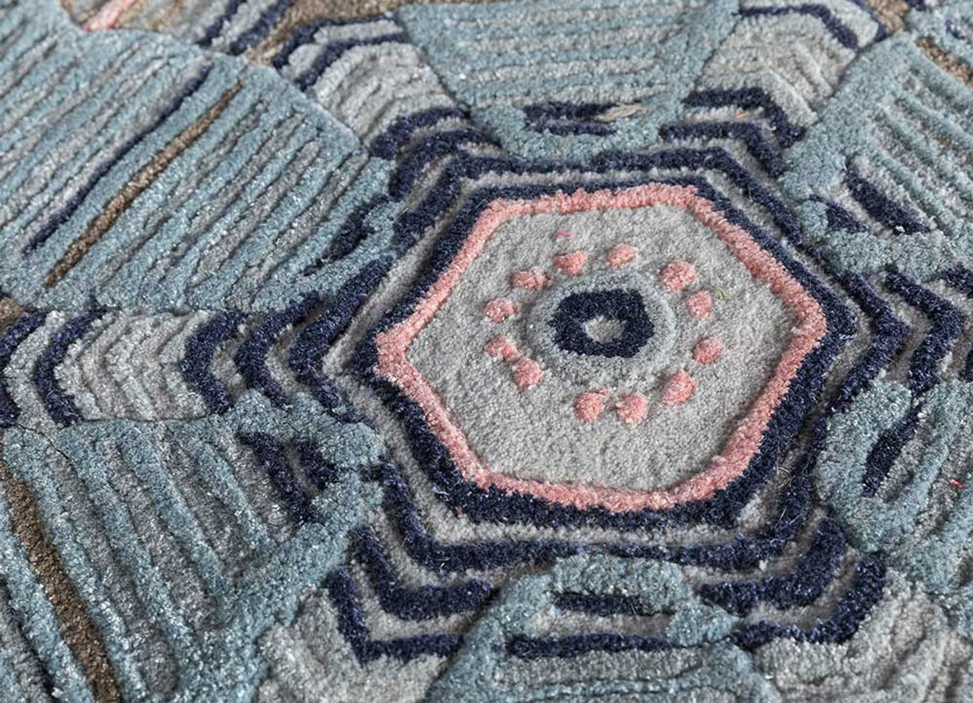 Wollteppich sonderform  - 240 x 170 cm - mehrfarbig