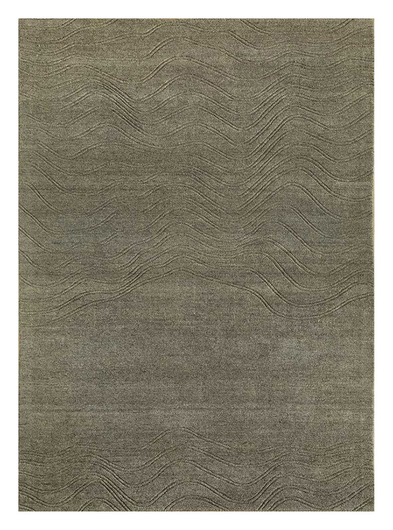 Wollteppich - 240 x 150 cm - olivgrün