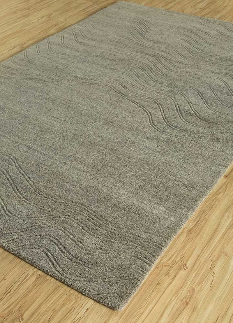 Wollteppich - 240 x 150 cm - olivgrün