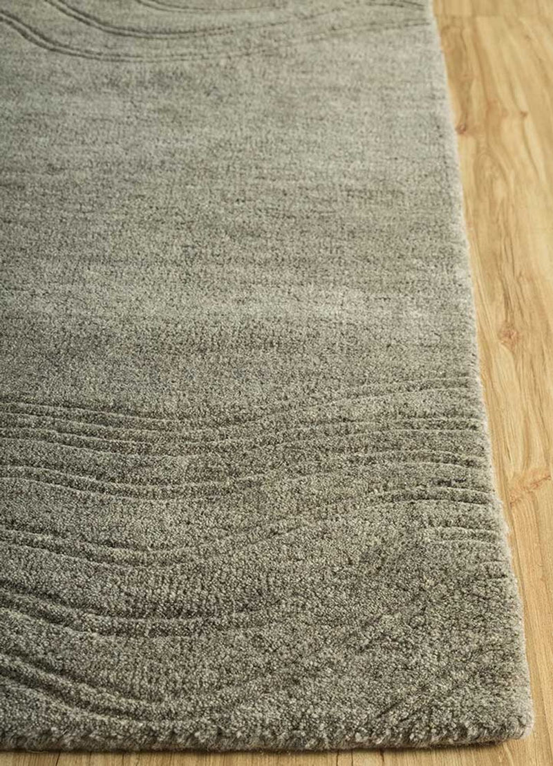 Wollteppich - 240 x 150 cm - olivgrün
