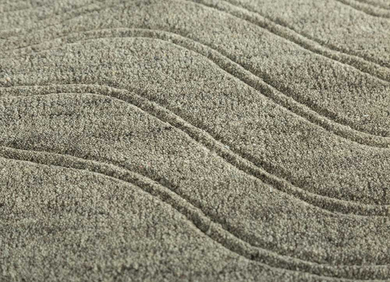 Wollteppich - 240 x 150 cm - olivgrün