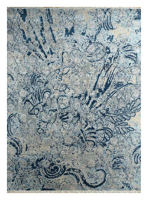 Wollteppich - 300 x 240 cm - blau